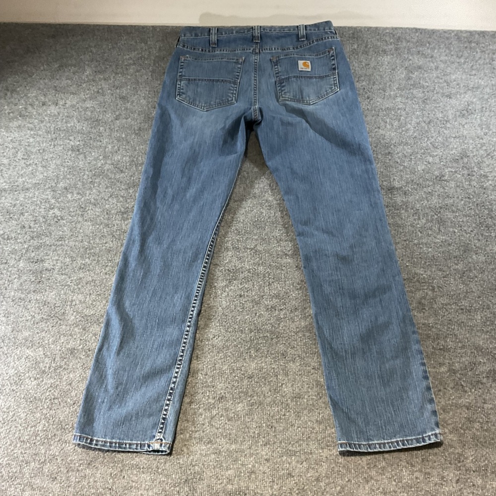 Carhartt Rugged Flex Straight Fit Jeans Mens 32x32 Blue Denim BD2807-M
